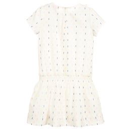 Lili Gaufrette-Girls Ivory Cotton Dress | Childrensalon Outlet