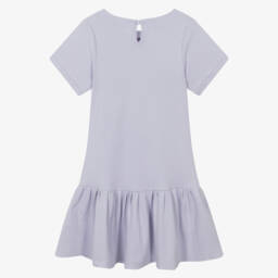 Lili Gaufrette-Girls Lilac Bow-Adorned Jersey Dress | Childrensalon Outlet