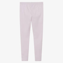 Lili Gaufrette-Girls Soft Pink Knit Leggings | Childrensalon Outlet