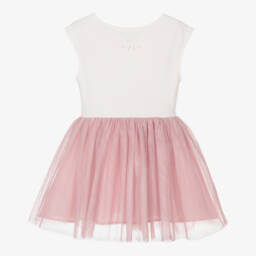 Lili Gaufrette-Ivory & Pink Tulle Frock Delight | Childrensalon Outlet