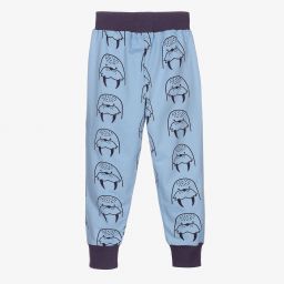 Lilly and Sid-Blue Organic Cotton Joggers | Childrensalon Outlet