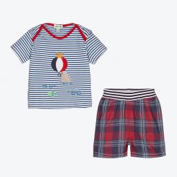 Lilly and Sid-Boys Cotton Top & Shorts Set | Childrensalon Outlet