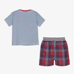Lilly and Sid-Boys Cotton Top & Shorts Set | Childrensalon Outlet