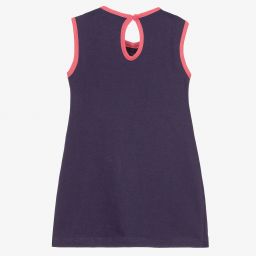Lilly and Sid-Girls Blue Cotton Dress | Childrensalon Outlet