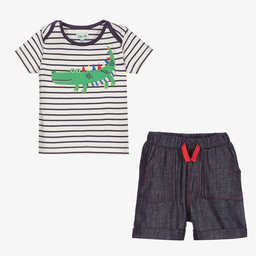 Lilly and Sid-Organic Cotton Baby Shorts Set | Childrensalon Outlet