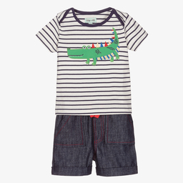 Lilly and Sid-Organic Cotton Baby Shorts Set | Childrensalon Outlet