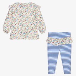 Lilly and Sid-Striped & Floral Leggings Set | Childrensalon Outlet