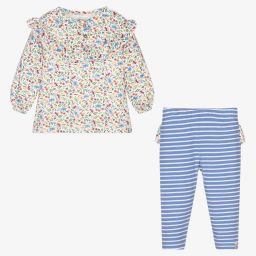 Lilly and Sid-Striped & Floral Leggings Set | Childrensalon Outlet