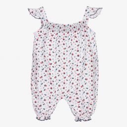 ليلي آند سيد-White Organic Cotton Playsuit | Childrensalon Outlet