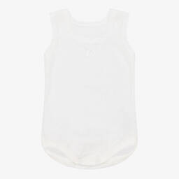 Linn-Girls Ivory Cotton Bodyvest | Childrensalon Outlet