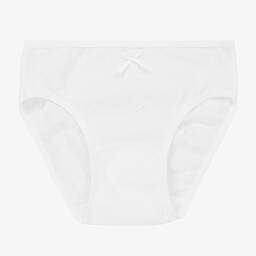 Linn-Girls Ivory Cotton Knickers | Childrensalon Outlet