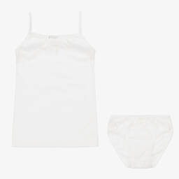 Linn-Girls Ivory Top & Knickers Set | Childrensalon Outlet