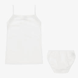 Linn-Girls Ivory Top & Knickers Set | Childrensalon Outlet
