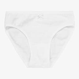 Linn-Girls White Cotton Knickers | Childrensalon Outlet