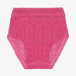 Linn-Pink Cotton Knit Knickers | Childrensalon Outlet