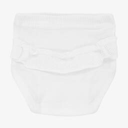 Linn-White Frilly Knit Knickers | Childrensalon Outlet