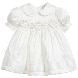 Little Darlings Для праздника-Baby Girls Ivory Silk Daisy Dress Set | Childrensalon Outlet