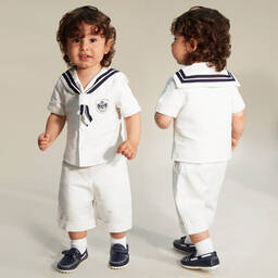 Little Darlings-Boys Ivory Sailor Suit | Childrensalon Outlet