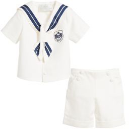 Little Darlings-Boys Ivory Sailor Suit | Childrensalon Outlet