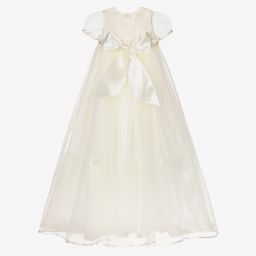 ليتل دارلينغز Occasion-Ivory Satin & Tulle Gown | Childrensalon Outlet