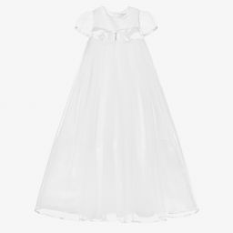 Little Darlings Для праздника-White Satin & Tulle Gown | Childrensalon Outlet