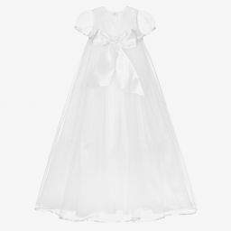 Little Darlings Для праздника-White Satin & Tulle Gown | Childrensalon Outlet
