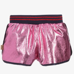LITTLE MARC JACOBS-Pink Faux Leather Shorts | Childrensalon Outlet