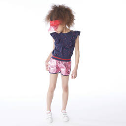 LITTLE MARC JACOBS-Pink Faux Leather Shorts | Childrensalon Outlet