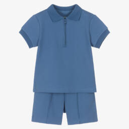 Little Me-Комплект синих вязаных шорт для мальчиков | Childrensalon Outlet