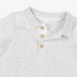 Little Me-Boys Soft Grey Polo Shortie | Childrensalon Outlet