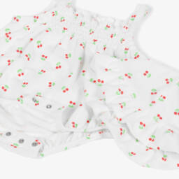 Little Me-Girls' Cherry Toweling Romper Set | Childrensalon Outlet