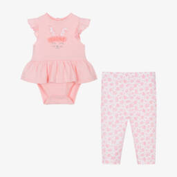 ليتل مي-طقم زهري للبنات بتصميم الأرنب المزهر | Childrensalon Outlet