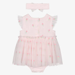 Little Me-Girls Pink Floral Tulle Dress Ensemble | Childrensalon Outlet