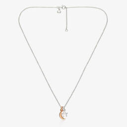 Little Star-Girls Silver Celestial Charm Necklace | Childrensalon Outlet