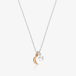 Little Star-Girls Silver Celestial Charm Necklace | Childrensalon Outlet