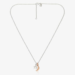 Little Star-Girls Silver Celestial Charm Necklace | Childrensalon Outlet