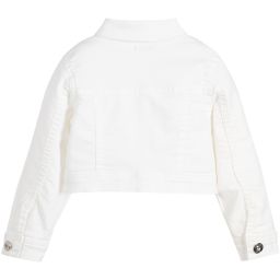 Liu Jo-جاكيت قصير قطن تويل لون عاجي للبنات | Childrensalon Outlet