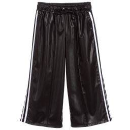 Loredana-Black Faux Leather Culottes | Childrensalon Outlet