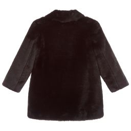 Loredana-Black & Red Faux Fur Coat | Childrensalon Outlet