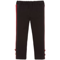 Loredana-Black & Red Trim Trousers | Childrensalon Outlet