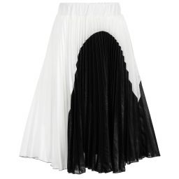 Loredana-Black & White Pleated Skirt | Childrensalon Outlet