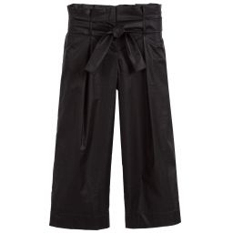 Loredana-Girls Black Cotton Trousers | Childrensalon Outlet