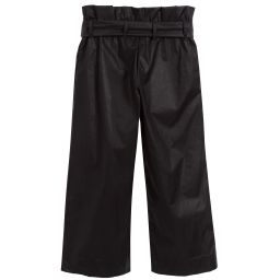 Loredana-Girls Black Cotton Trousers | Childrensalon Outlet