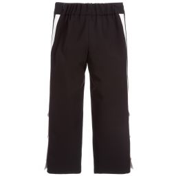 Loredana-Girls Black Crêpe Trousers | Childrensalon Outlet