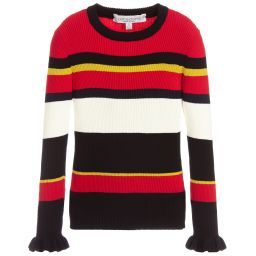 Loredana-Girls Striped Viscose Sweater | Childrensalon Outlet