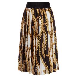 Loredana-Gold & Black Pleated Skirt | Childrensalon Outlet