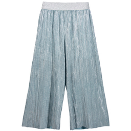 Loredana-Silver Blue Pleated Culottes | Childrensalon Outlet