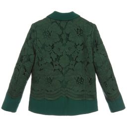 Love Made Love-Girls Green Lace Jacket | Childrensalon Outlet