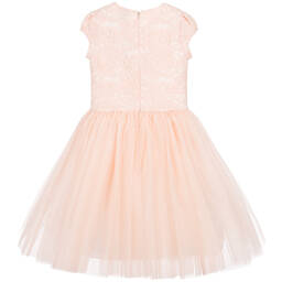 لاف ميد لاف-فستان بنات دانتيل وتول لون زهري  | Childrensalon Outlet