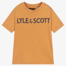 Lyle & Scott-Boys Beige Cotton T-Shirt | Childrensalon Outlet